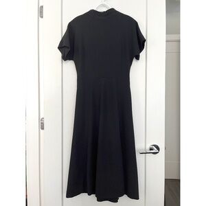 Wilfred High Neck Black Midi Dress